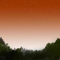 fond de paysage de nuit lumineuse pour halloween. tons simples, noirs et orange.illustration vectorielle vecteur