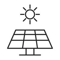 icône d'énergie solaire vecteur signe de panneau d'énergie solaire pour la conception graphique, le logo, le site Web, les médias sociaux, l'application mobile, l'illustration de l'interface utilisateur