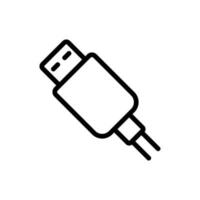 illustration vectorielle de l'icône du fil de charge usb vecteur