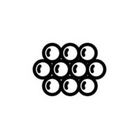 vecteur d'icône de caviar. illustration de symbole de contour isolé