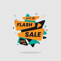 bannière créative de promotion de vente flash vecteur