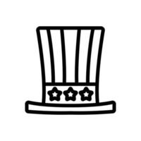 chapeau cylindre magicien icône vecteur contour illustration