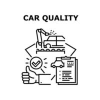 illustration noire de concept de vecteur de qualité de voiture