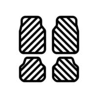 illustration vectorielle de l'icône de tapis de voiture entièrement en caoutchouc vecteur