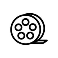 vecteur d'icône de film. illustration de symbole de contour isolé