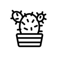 vecteur d'icône de cactus. illustration de symbole de contour isolé