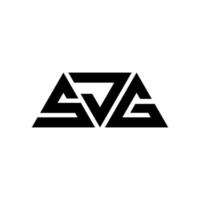 création de logo de lettre triangle sjg avec forme de triangle. monogramme de conception de logo triangle sjg. modèle de logo vectoriel triangle sjg avec couleur rouge. logo triangulaire sjg logo simple, élégant et luxueux. sjg