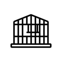 cage pour illustration vectorielle d'icône d'oiseau perroquet vecteur