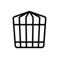 cage pour illustration de contour vectoriel icône oiseau pigeon domestique