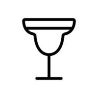 vecteur d'icône de cocktail. illustration de symbole de contour isolé