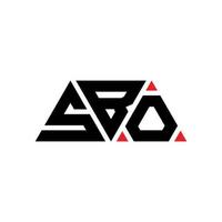 création de logo de lettre triangle sbo avec forme de triangle. monogramme de conception de logo triangle sbo. modèle de logo vectoriel triangle sbo avec couleur rouge. logo triangulaire sbo logo simple, élégant et luxueux. sbo