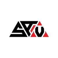 création de logo de lettre triangle sav avec forme de triangle. monogramme de conception de logo triangle sav. modèle de logo vectoriel sav triangle avec couleur rouge. sav logo triangulaire logo simple, élégant et luxueux. sav