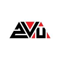 création de logo de lettre triangle zvu avec forme de triangle. monogramme de conception de logo triangle zvu. modèle de logo vectoriel triangle zvu avec couleur rouge. logo triangulaire zvu logo simple, élégant et luxueux. zvu