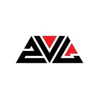 création de logo de lettre triangle zvl avec forme de triangle. monogramme de conception de logo triangle zvl. modèle de logo vectoriel triangle zvl avec couleur rouge. logo triangulaire zvl logo simple, élégant et luxueux. zvl