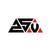 création de logo de lettre triangle zsv avec forme de triangle. monogramme de conception de logo triangle zsv. modèle de logo vectoriel triangle zsv avec couleur rouge. logo triangulaire zsv logo simple, élégant et luxueux. zsv