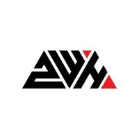 création de logo de lettre triangle zwh avec forme de triangle. monogramme de conception de logo triangle zwh. modèle de logo vectoriel triangle zwh avec couleur rouge. logo triangulaire zwh logo simple, élégant et luxueux. zwh