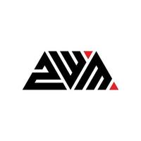 création de logo de lettre triangle zwm avec forme de triangle. monogramme de conception de logo triangle zwm. modèle de logo vectoriel triangle zwm avec couleur rouge. logo triangulaire zwm logo simple, élégant et luxueux. zwm