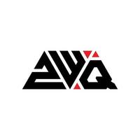 création de logo de lettre triangle zwq avec forme de triangle. monogramme de conception de logo triangle zwq. modèle de logo vectoriel triangle zwq avec couleur rouge. logo triangulaire zwq logo simple, élégant et luxueux. zwq