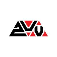 création de logo de lettre triangle zuv avec forme de triangle. monogramme de conception de logo triangle zuv. modèle de logo vectoriel triangle zuv avec couleur rouge. logo triangulaire zuv logo simple, élégant et luxueux. zuv