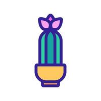 vecteur d'icône de cactus. illustration de symbole de contour isolé