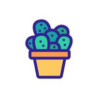 vecteur d'icône de cactus. illustration de symbole de contour isolé