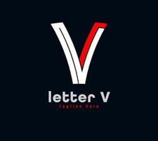 création de logo lettre v. série spéciale unique. illustration vectorielle de modèle de conception minimale créative vecteur
