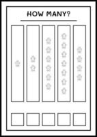 combien de biscuits au pain d'épice, jeu pour les enfants. illustration vectorielle, feuille de calcul imprimable vecteur