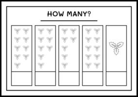 combien de baies de houx, jeu pour enfants. illustration vectorielle, feuille de calcul imprimable vecteur