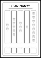 combien de coffret cadeau, jeu pour enfants. illustration vectorielle, feuille de calcul imprimable vecteur