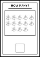 combien de cloche de noël, jeu pour enfants. illustration vectorielle, feuille de calcul imprimable vecteur