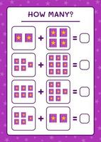 combien de livre, jeu pour enfants. illustration vectorielle, feuille de calcul imprimable vecteur