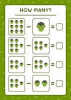 combien de vampire, jeu pour enfants. illustration vectorielle, feuille de calcul imprimable vecteur