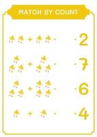 match par nombre de poussins, jeu pour enfants. illustration vectorielle, feuille de calcul imprimable vecteur