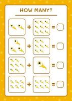 combien d'oeil, jeu pour les enfants. illustration vectorielle, feuille de calcul imprimable vecteur