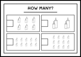 combien de bougie de noël, jeu pour enfants. illustration vectorielle, feuille de calcul imprimable vecteur