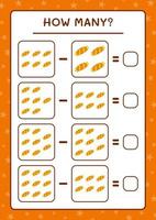 combien de bonbons, jeu pour enfants. illustration vectorielle, feuille de calcul imprimable vecteur