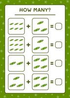 combien de bonbons de noël, jeu pour enfants. illustration vectorielle, feuille de calcul imprimable vecteur