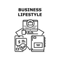 illustration vectorielle d'icône de style de vie d'affaires vecteur