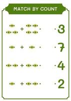 match au nombre de trèfle insigne, jeu pour enfants. illustration vectorielle, feuille de calcul imprimable vecteur