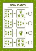 combien d'arbre mort, jeu pour enfants. illustration vectorielle, feuille de calcul imprimable vecteur