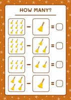 combien de cloche de noël, jeu pour enfants. illustration vectorielle, feuille de calcul imprimable vecteur