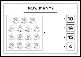 combien de cloche de noël, jeu pour enfants. illustration vectorielle, feuille de calcul imprimable vecteur