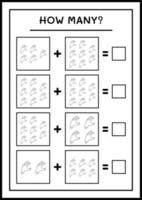 combien de main de zombie, jeu pour enfants. illustration vectorielle, feuille de calcul imprimable vecteur