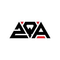 création de logo de lettre triangle zqa avec forme de triangle. monogramme de conception de logo triangle zqa. modèle de logo vectoriel triangle zqa avec couleur rouge. logo triangulaire zqa logo simple, élégant et luxueux. zqa
