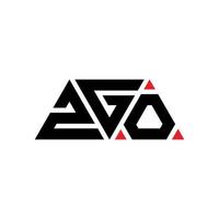 création de logo de lettre triangle zgo avec forme de triangle. monogramme de conception de logo triangle zgo. modèle de logo vectoriel triangle zgo avec couleur rouge. logo triangulaire zgo logo simple, élégant et luxueux. zgo