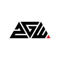 création de logo de lettre triangle zgw avec forme de triangle. monogramme de conception de logo triangle zgw. modèle de logo vectoriel triangle zgw avec couleur rouge. logo triangulaire zgw logo simple, élégant et luxueux. zgw