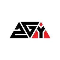 création de logo de lettre triangle zgy avec forme de triangle. monogramme de conception de logo triangle zgy. modèle de logo vectoriel triangle zgy avec couleur rouge. logo triangulaire zgy logo simple, élégant et luxueux. zgy