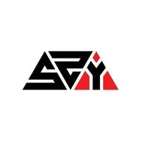 création de logo de lettre triangle szy avec forme de triangle. monogramme de conception de logo triangle szy. modèle de logo vectoriel triangle szy avec couleur rouge. logo triangulaire szy logo simple, élégant et luxueux. chic