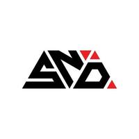 création de logo de lettre triangle snd avec forme de triangle. monogramme de conception de logo triangle snd. modèle de logo vectoriel triangle snd avec couleur rouge. snd logo triangulaire logo simple, élégant et luxueux. snd