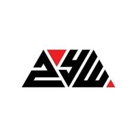 création de logo de lettre triangle zyw avec forme de triangle. monogramme de conception de logo triangle zyw. modèle de logo vectoriel triangle zyw avec couleur rouge. logo triangulaire zyw logo simple, élégant et luxueux. zyw